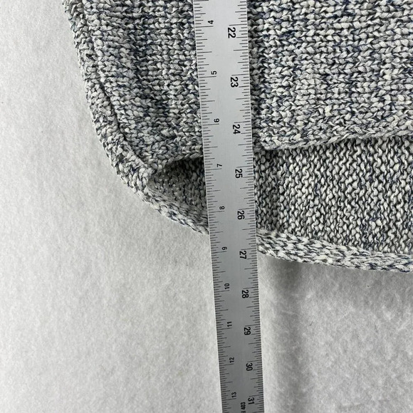 Lou & Grey Sweater Women's Sz S Gray Knitted Cold Shoulder Sleeve Pullover - Picture 5 of 12